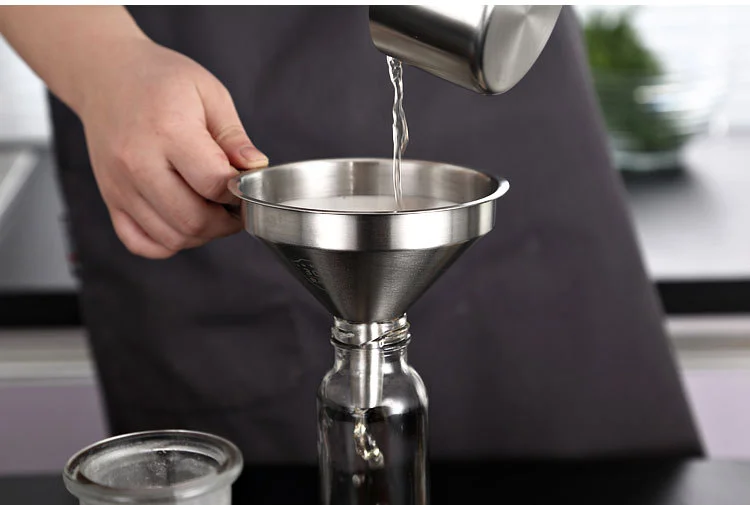 Stainless Steel Funnels Large 3 Sizes Kitchen Funnel Transferring Of