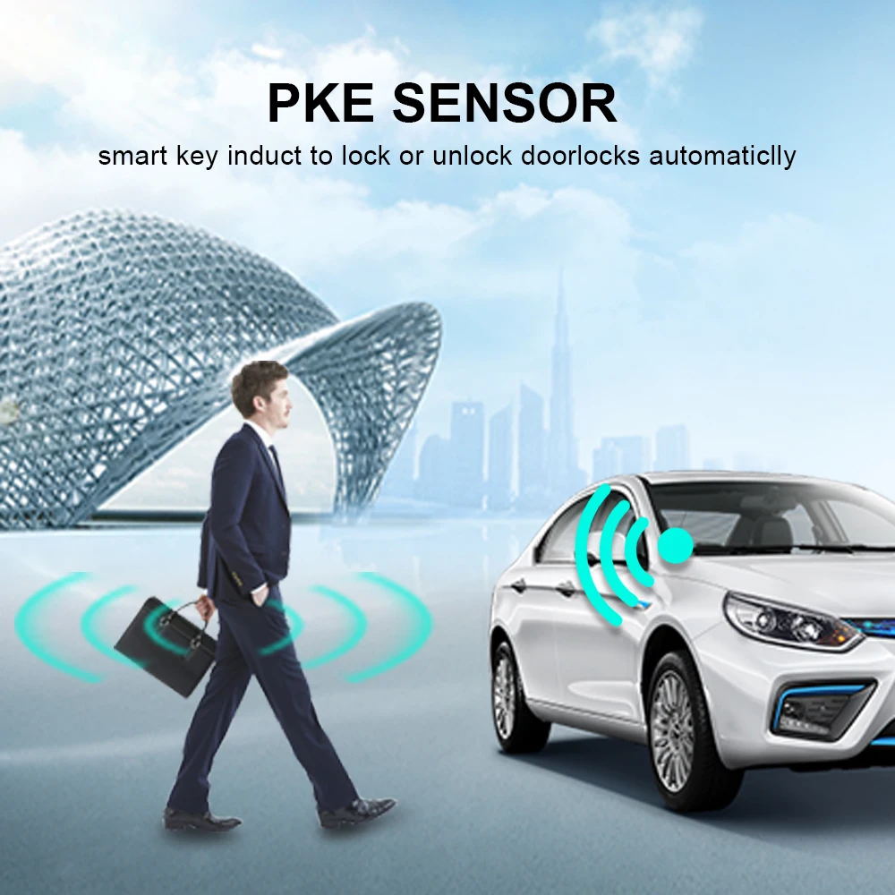 Auto Electronics PKE Passive Keyless Entry Car DC12V Car Alarm Remote Start System Universal