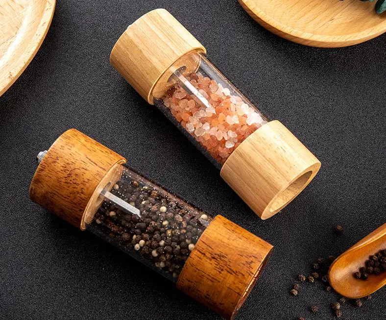 Buy Wholesale China Wooden Manual Acrylic Transparent Salt Shaker