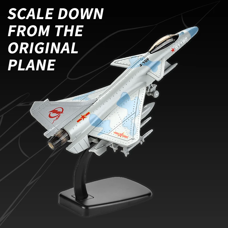 J-10 Mini Metal Diecast Toy Children's Airplane Model with Light