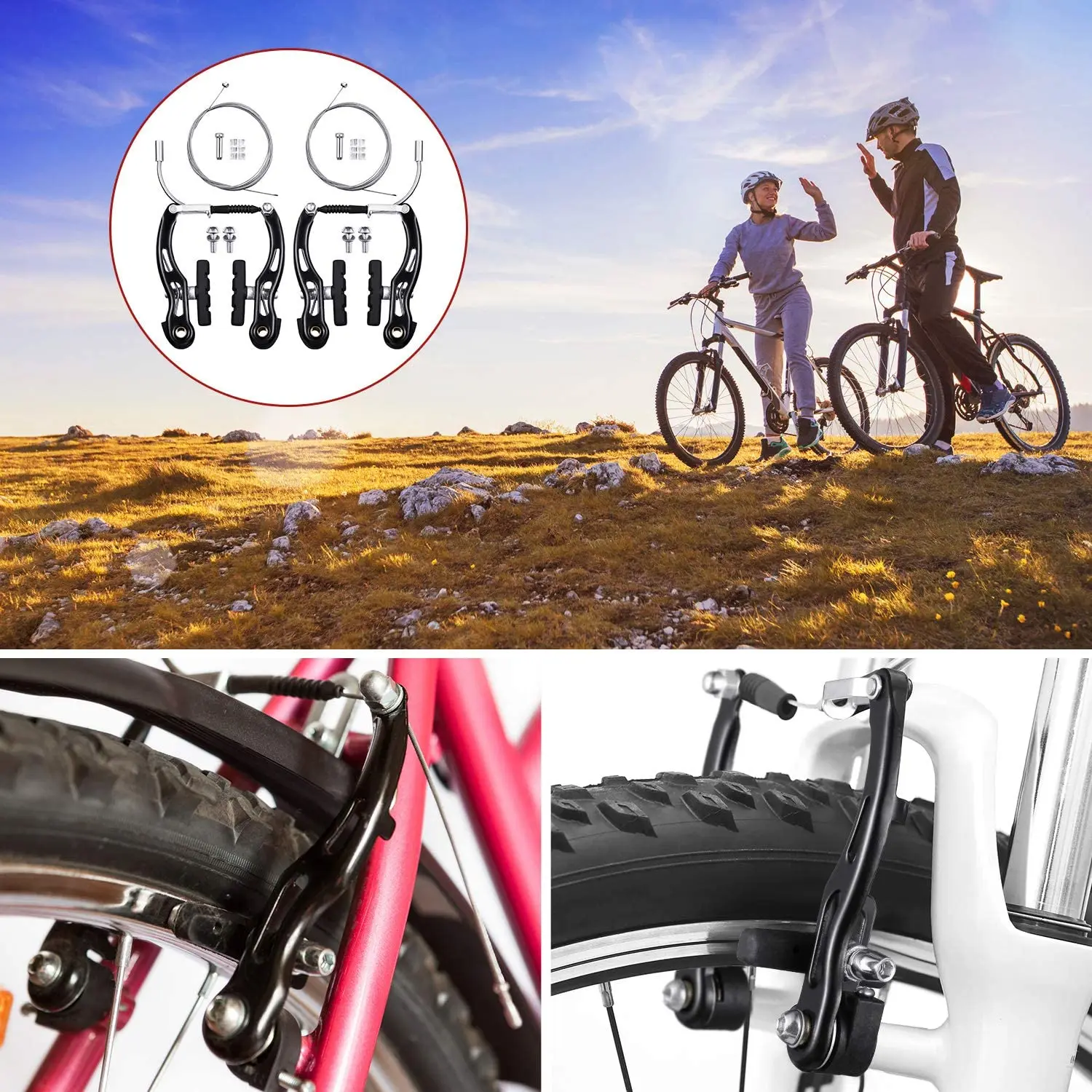 Bicycle Brake System V Brake In Set For Parts And Accessories V Break