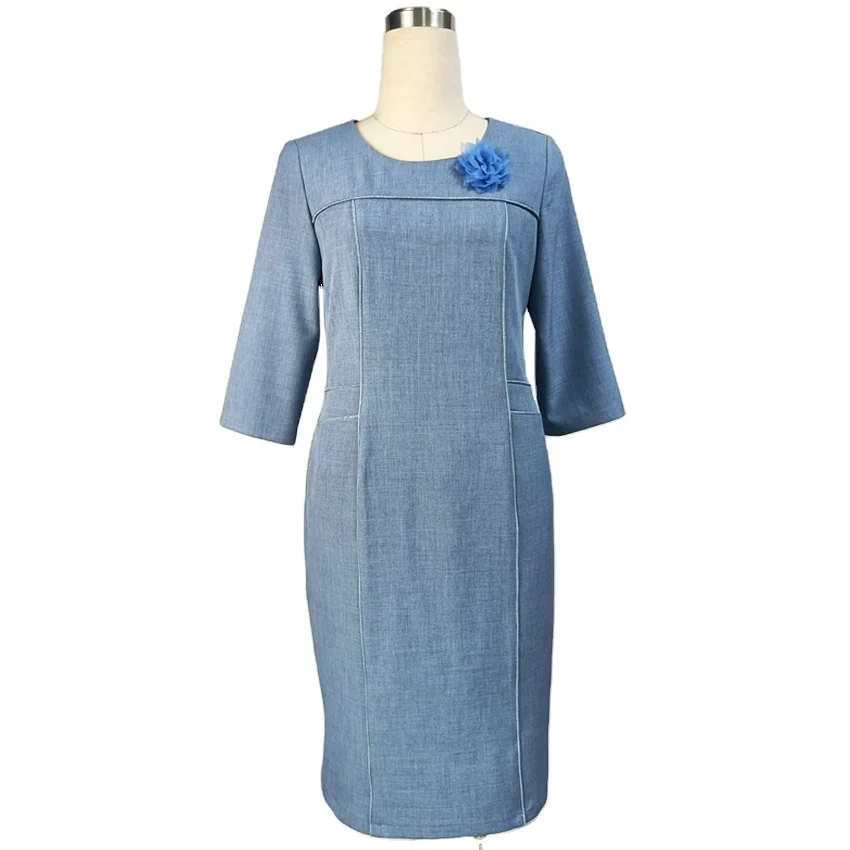 silence noise lilith denim cutout shift dress Silence + Noise Lilith Denim Cutout Shift Dress