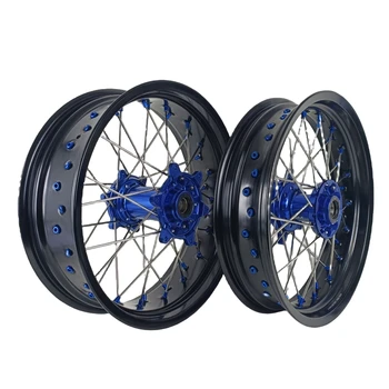 Hot sale Fit YAMAHA YZ YZF 17*3.0 17*5.0 Supermoto wheels set Aluminum Alloy 7075 factory Outlet low price