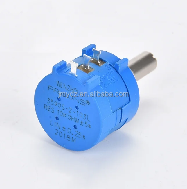 Potentiomètre Rotatif 10 Tours Fanao 3590S-2-103L – 10K Ohm – Précision 0,25% – Multitour – Pour Réglage De Précision