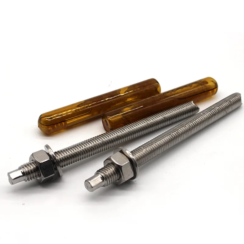 Electro Galvanized Chemical Fixings Glass Capsule Anchor M24 Polyester