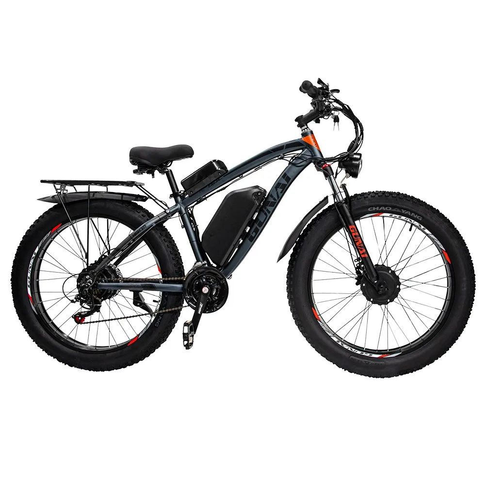 GUNAI GN88 Elektro-Mountainbike 26*4,0 Zoll dicke Reifen 1000 W*2 Motoren 55 km/h Max-Schnelligkeit 48 V 22 Ah-Batterie 130 km R