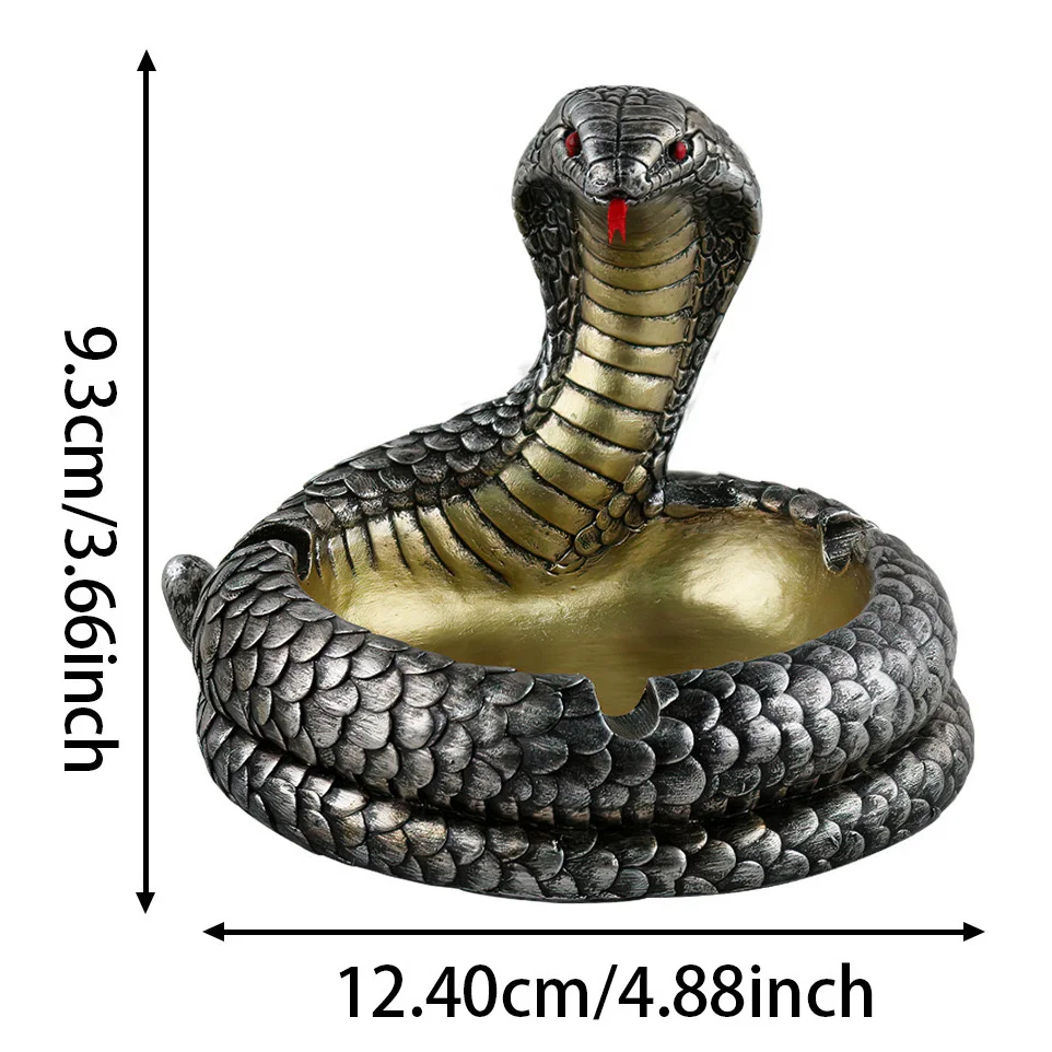 Knick-knacks for Office Resin Crafts 3D Snake Ashtray Animal