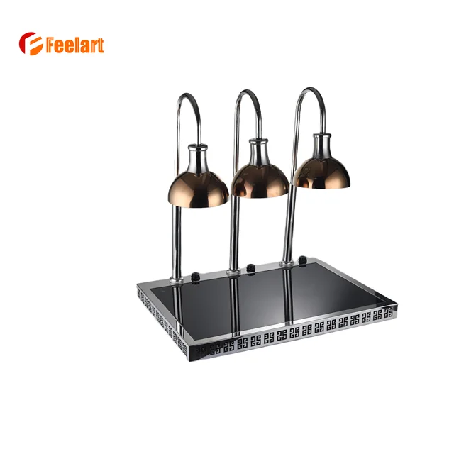 Hot Sale Stainless Steel Lift-up Warmer Buffet Display Lamp New Kitchen Equipment Restaurant Hotel Kitchen Use Retail Food Shop