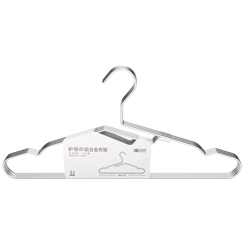 SOLELY Factory's Hot Sale multifunctional Aluminum Alloy Hanger with Collar Protection Wardrobe Balcony Bathroom Living room