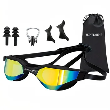 OEM Professional Men's & Women's Racing Swimming Goggles Waterproof Clear Silicone Adult Swim Glasses with Anti-Fog Feature