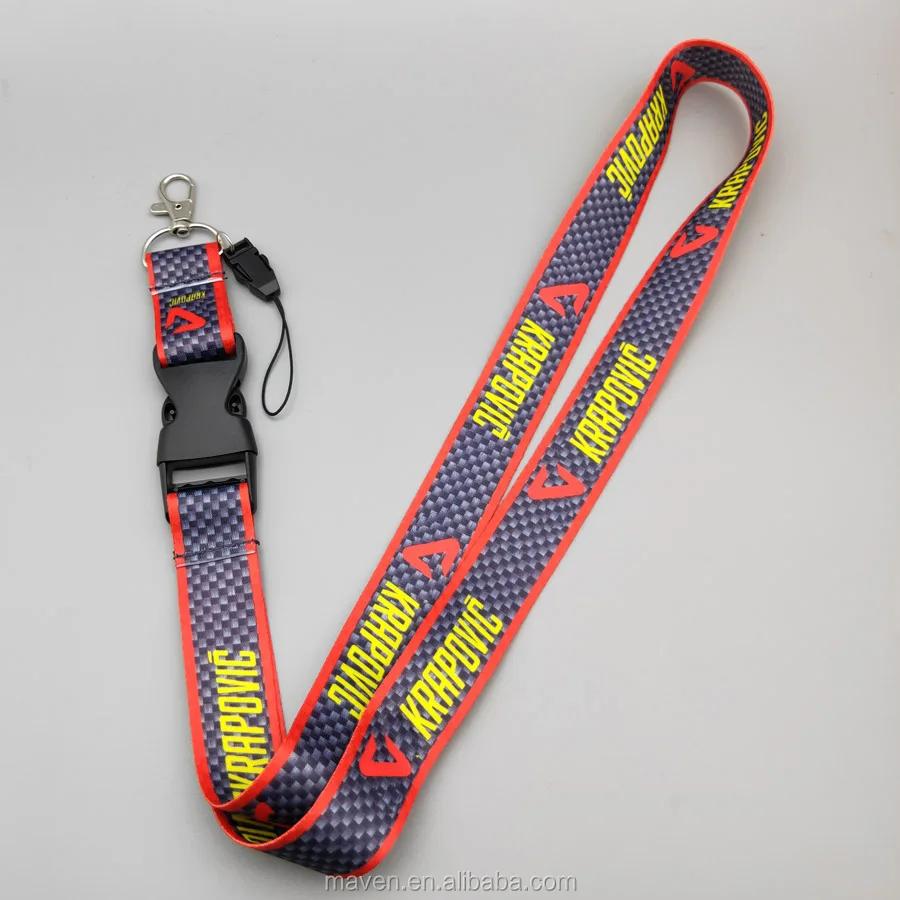 Black JDM Style for Ferrari Car Logo Cellphone Lanyard JDM Racing Car Keychain ID Holder Mobile Neck Strap with Quick Release for 488 Pista Portofino 812 458