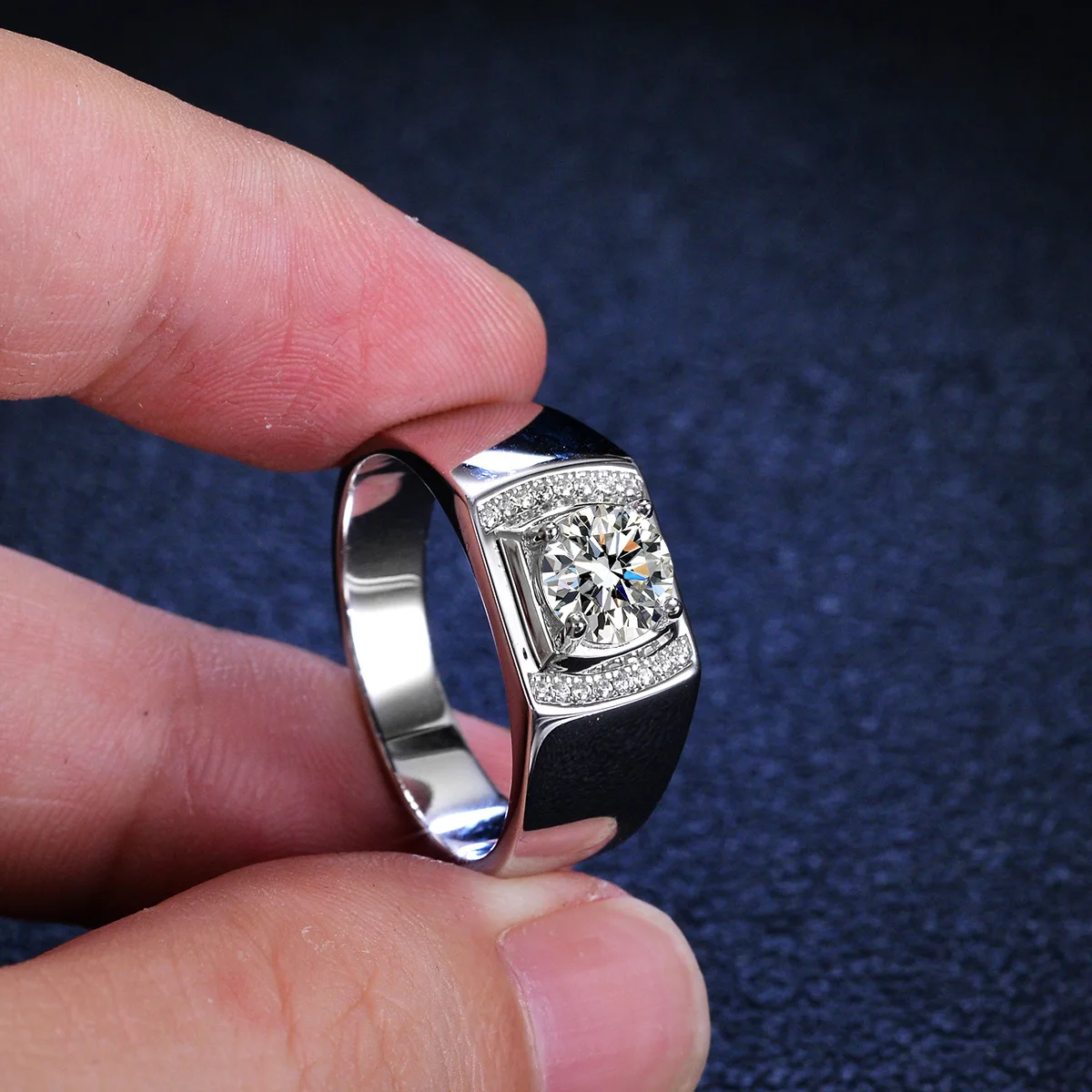 Adjustable Moissanite Ring for Men Wedding Rings Mens Diamond Wedding Adjustable Moissanite Ring for Men Wedding Rings Mens Diamond Wedding