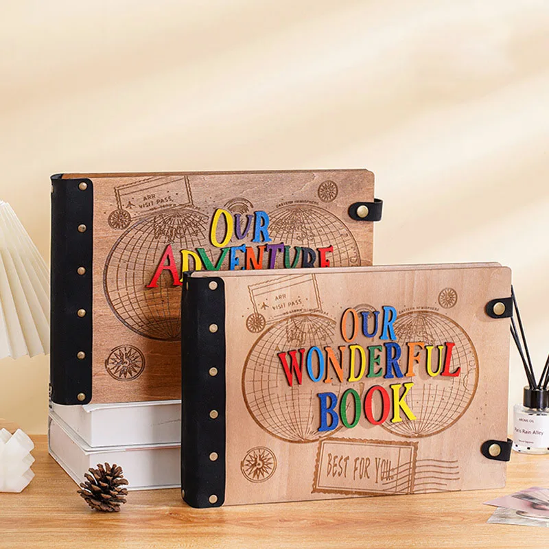 Creative Commemorative Diy Wood Scrapbooking 10 Inch Three-dimensional Our Adventure Book Cartoon Gift Scrapbook Photo Album