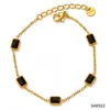 Black zirconium gold bracelet b922