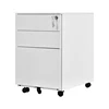 White Side-opening mobile pedestal