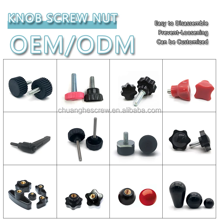 Plastic Knob Screws M5 M6 M8 M10 Star Head Type Black Plastic Knob Handtigh Screw Handle Buy