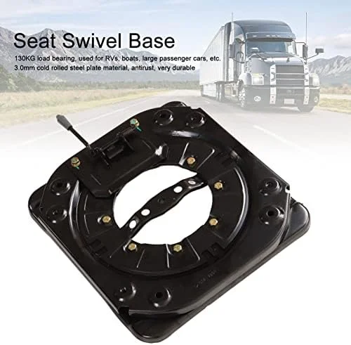 Seat Swivel Base, Bar Stool Swivel Plate Clockwise Counterclockwise 4 Locking Point 130kg Load Heavy Duty for RV Boat Bus