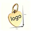 Gold Outside hanging heart 8mm