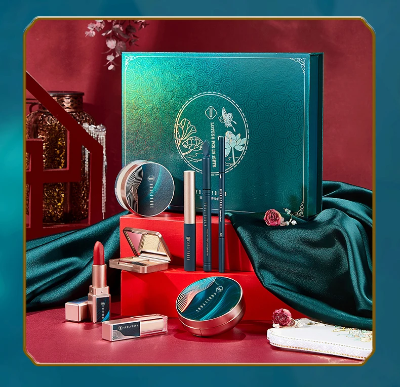 All In One Jade Durable Makeup Eight Piece Box Easy To Apply Makeup