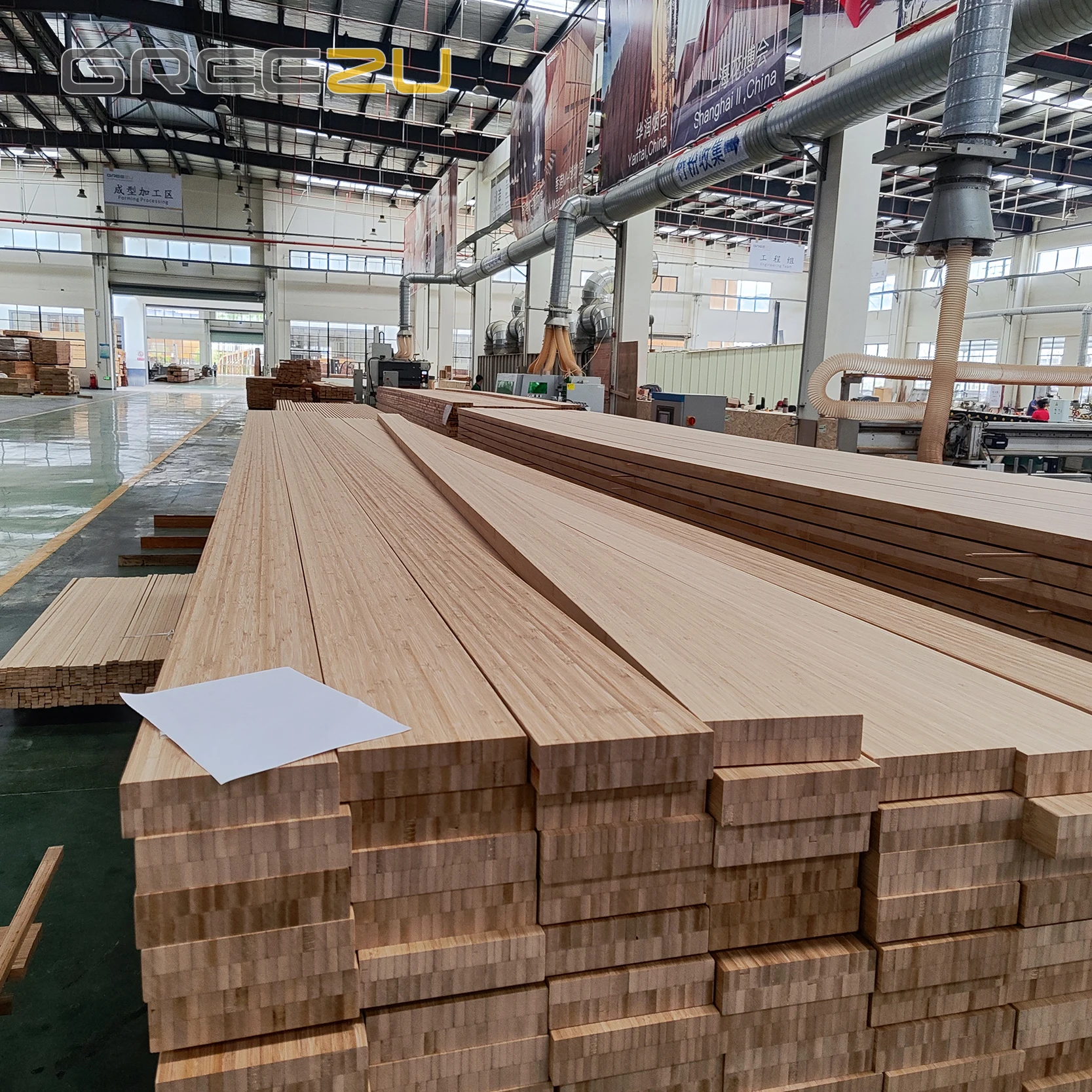Bambus-Laminatbalken fr Bauarbeiten, Verleimtes Bambus-Holz,  Outdoor-Bambus-Lamellen, Technisches Bambusholz, Bambobalken