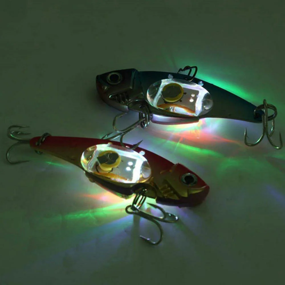 Leurre Lumineux LED Pêche – Forme Calmar, Lumière Verte – Imperméable 300m, Avec Hameçon – Pour Eau Douce/salée, 3 Piles LR41 Incluses