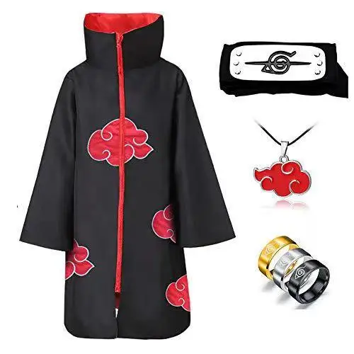 Uchiha Itachi Akatsuki Red Cloud Cloak Anime Narutos Ninja Cosplay ...