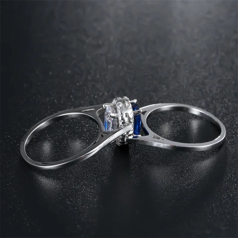 London Bleu Gemme Topaze Bague pour 925 Argent Sterling Bobo Fait à la