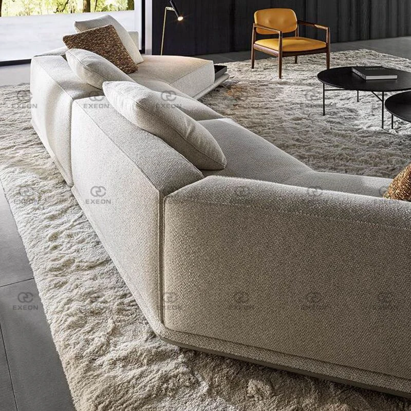 2022 New Italian Minimalist Living Room Large Corner Combination Fabric ...