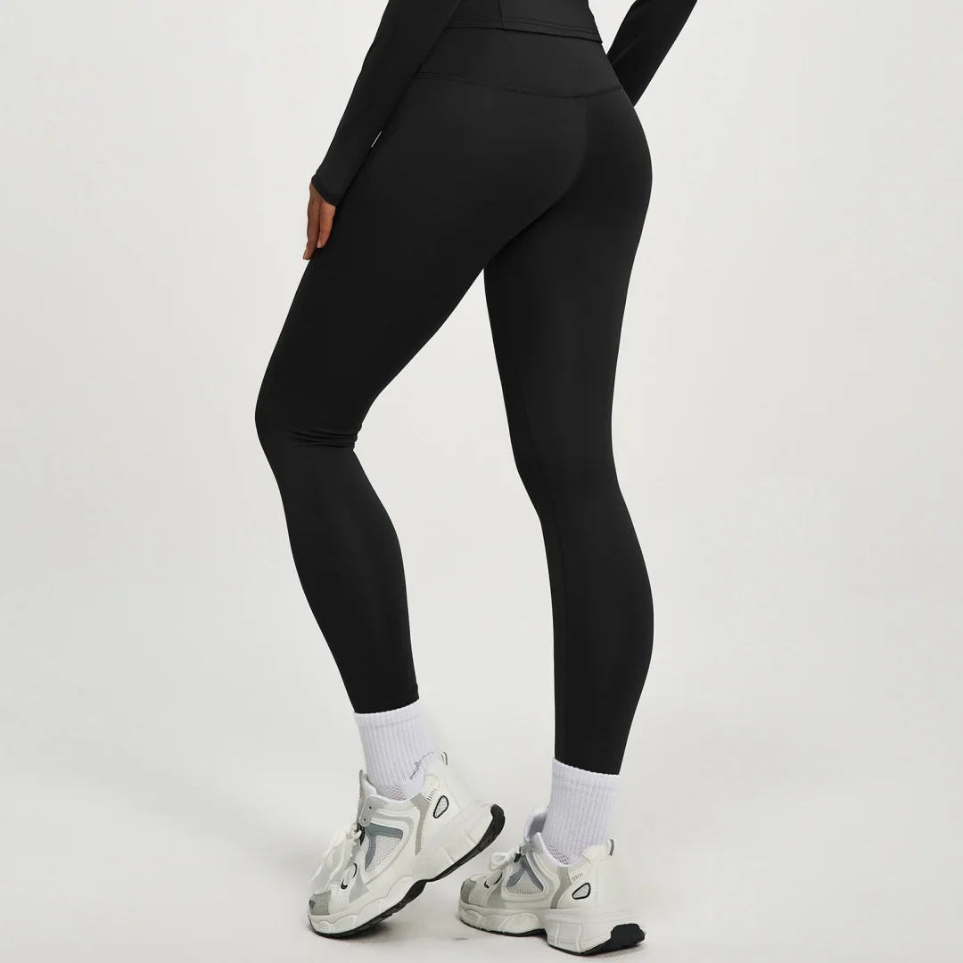 Skin Friendly Breathable Women Long Yoga Pants Wear Resistant Moderate Elastic Dance Fitness Slim Pants