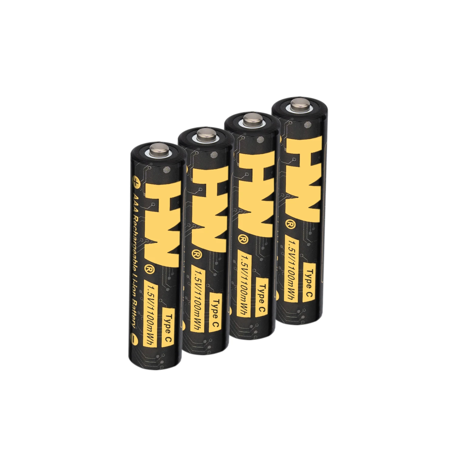 1.5V 1110mWh AAA USB Rechargeable Li-ion Batteries Type-C Port 