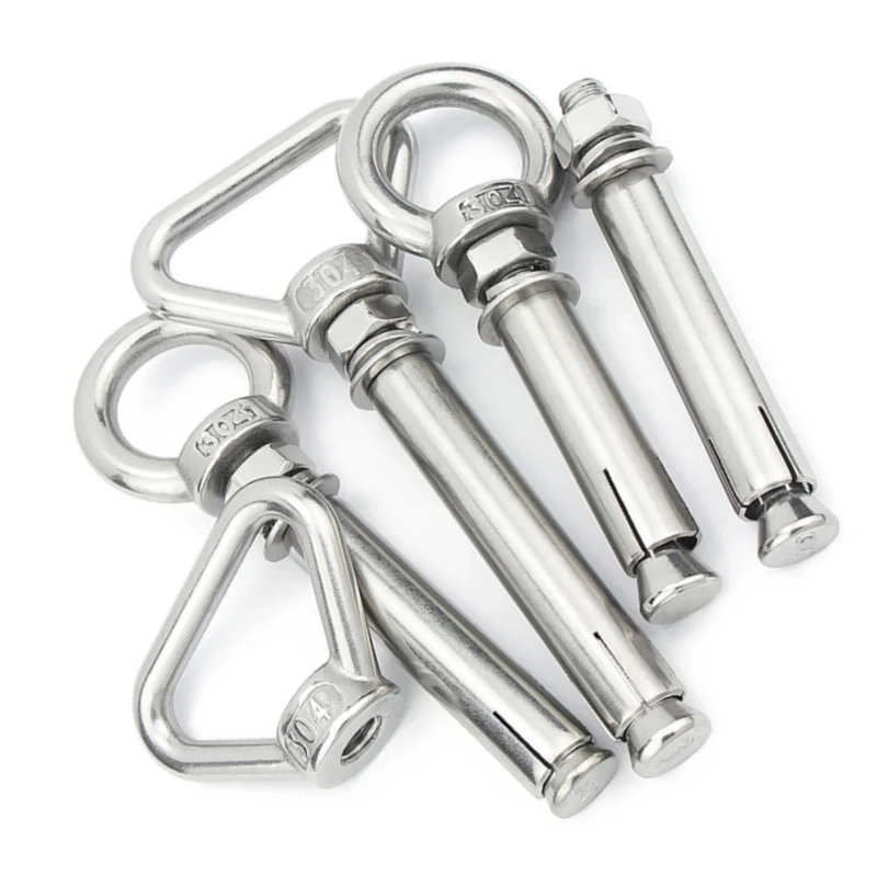 304 Stainless Steel Expansion Ring Band Ring Expansion Screw Bolt Roof Hook Hammock Swing Expansion Ring M680,10pcs 