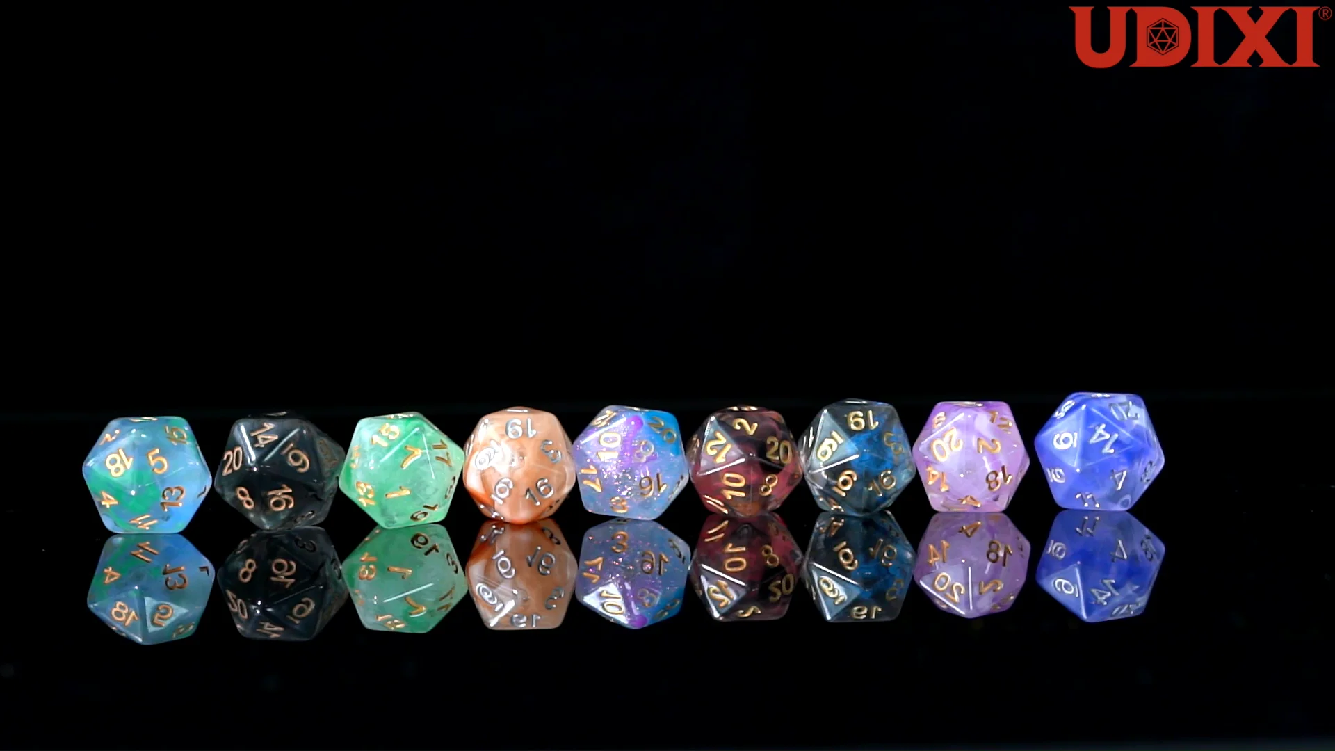 Udixi Obsidian Sex Stone Dice Raised Font Precious Gemstone Stone Polyhedral Dice Set For Dnd 