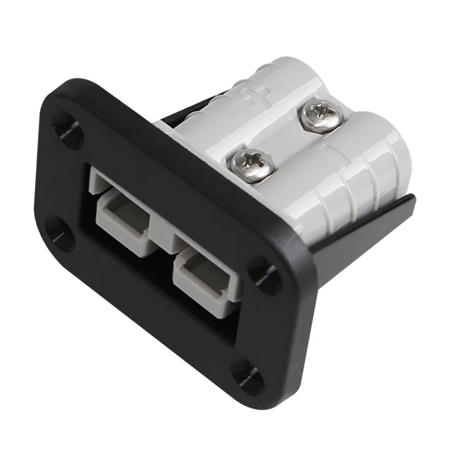 Panel Mount with Battery Connectors Plugs 50A Heavy Duty Plugs Single Flush Mount Housing