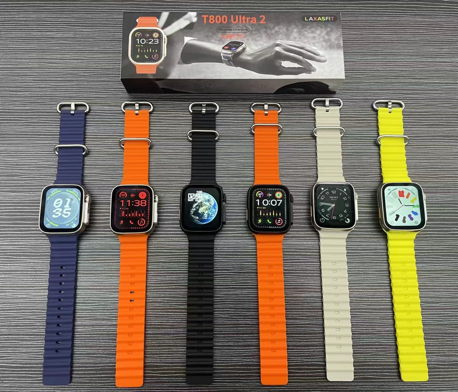 Laxasfit T900 Ultra2 Fashion Design Smart Watch With Each Double Straps ...