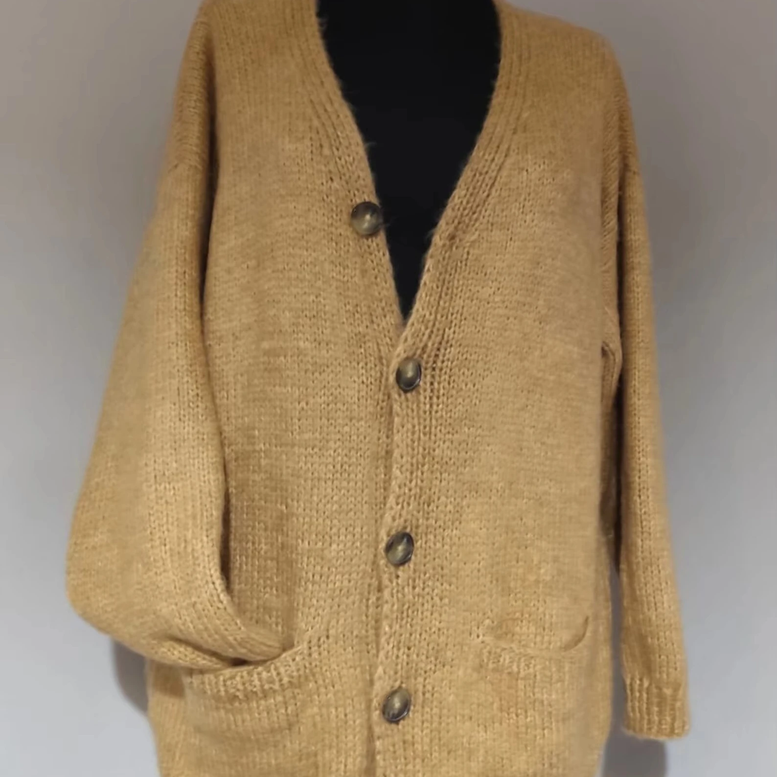 [Archive]90s Gold Lamé Grunge Cardigan Custom logo KURT COBAIN Inspired 1993 MTV Unplugged Grunge