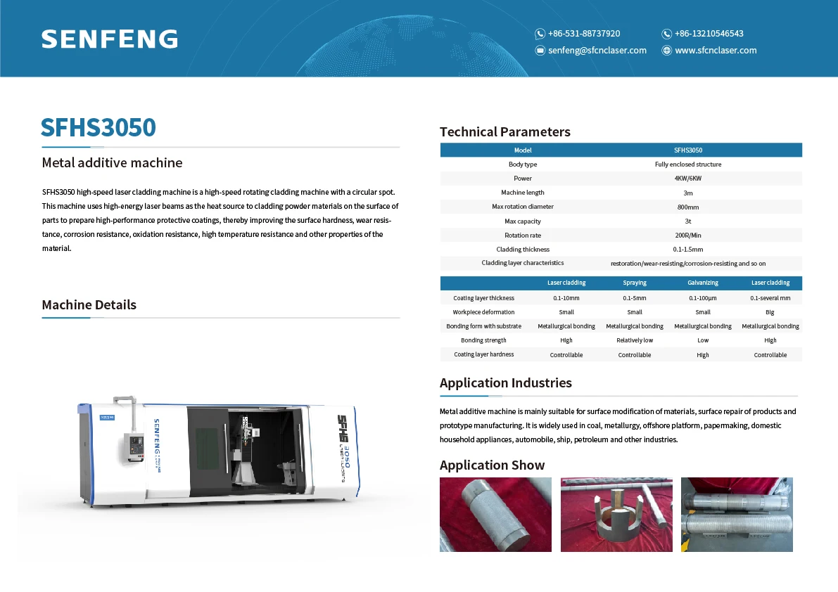 Rectangular Spot Laser Cladding Machine SENFENG Laser for Additive Manufacture and Surface Repair Enhance