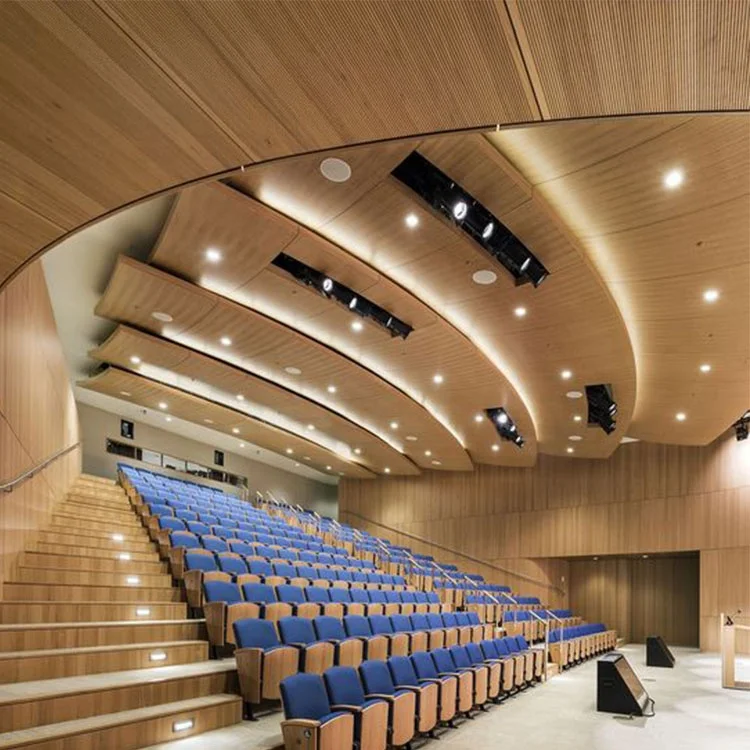 Tiange Function Room Square Holes Sound Absorbing Soundproof Treatment Perforated Wood Acoustic Panels