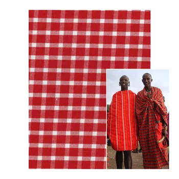 Hot Sale Fabric Woven Print Rayon Yarn Dyed Check Plaid Maasai Shuka Fabric  for Clothing - China Rayon Fabric and Maasai Shuka price
