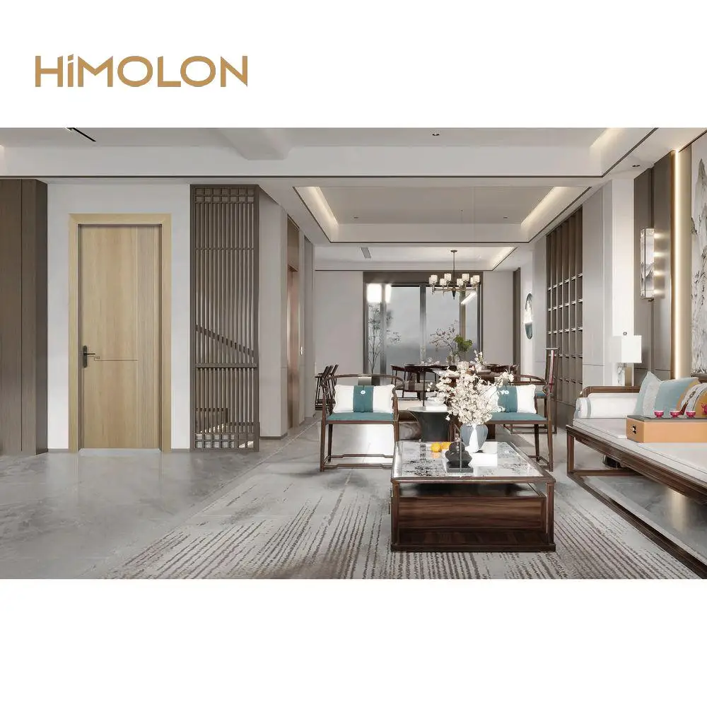 Zebra Design Style Wooden House Front Entry Doors for Hotel Room