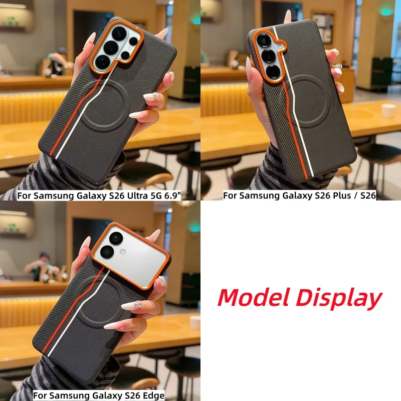 Luxury Magnetic Leather Case for Samsung Galaxy S24-S26