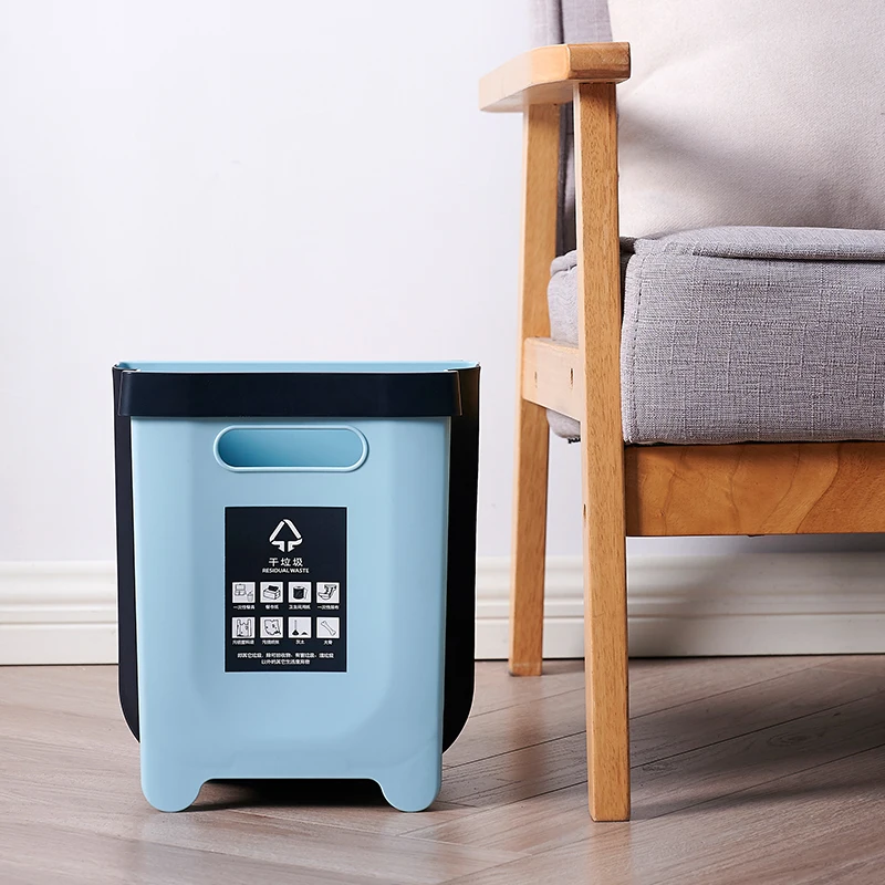 Collapsible Trash Can Folding Dustbin Garbage Bin Foldable Garbage Trash Can Kitchen Plastic Food Waste Bin Foldable Waste Bins