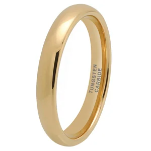 Coolstyle Jewelry Wholesale 3mm Stackable Gold Plated Fashion Engagement Wedding Band Tungsten Ring for Women