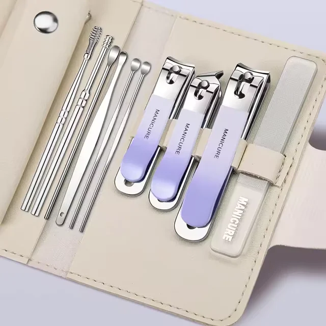 Factory customization10-Set carbon Steel Nail Clippers Beauty Tool with manicure tool