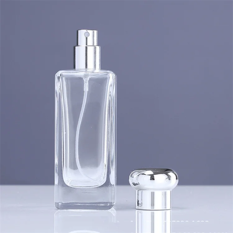 Luxury Gold Empty Rectangular Glass Perfume Spray  Bottle 30ml 50ml 100ml