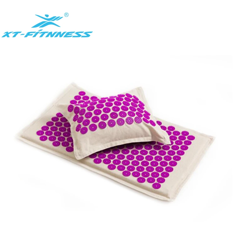 Оптовая продажа, набор подушек для йоги и фитнеса, натуральный коврик для акупрессуры