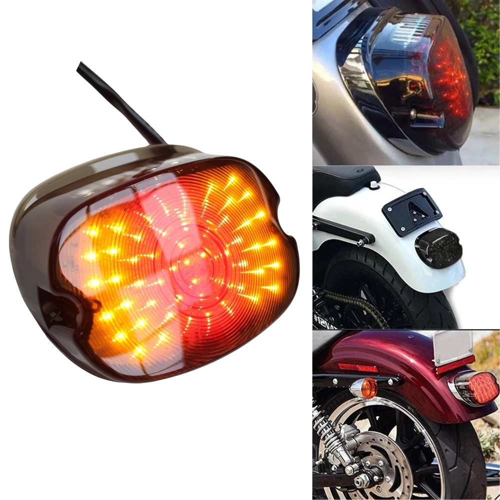 TIYPEOR LED Tail Light Brake Turn Signal Rear Profile Motorcycle Compatible for Sportster XL883L Touring Road King supplier