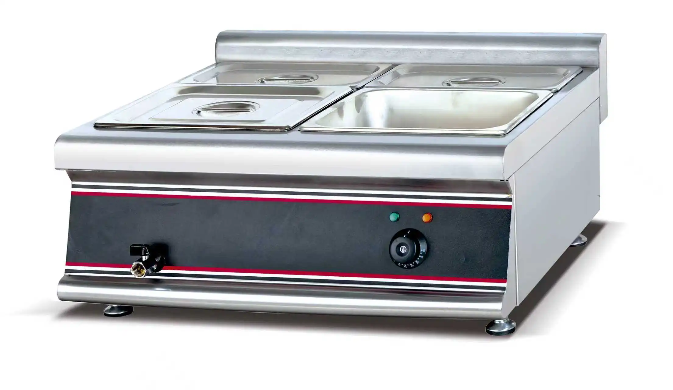 Countertop 6-Hole Gas Noodle Cooker Commercial Stainless Steel Pasta Boiler with Baskets for Restaurant/Malatang