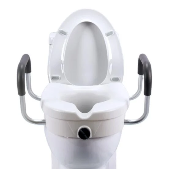 removable raised toilet seat with arms