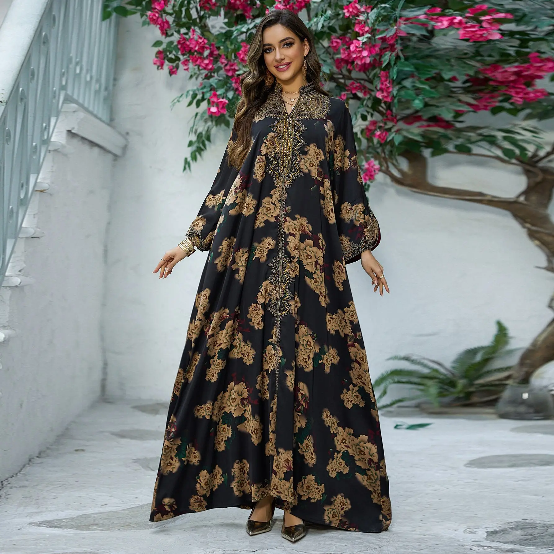 Luxury Abaya Dress - Elegant Muslim Eid Women's Jalabiya