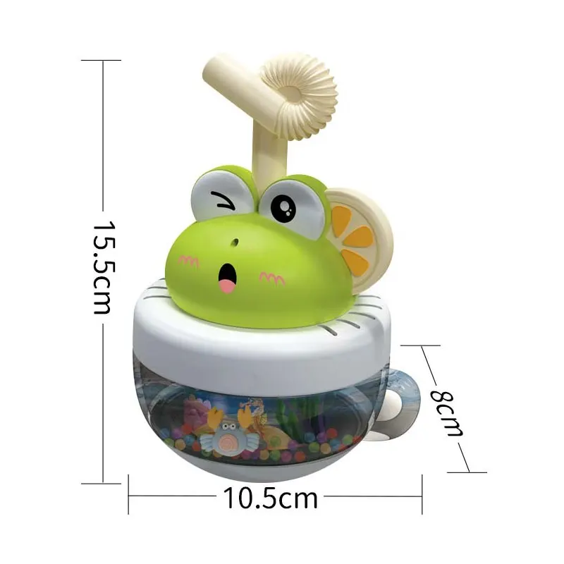 Baby Frog Cup Roly Poly Water Sprinkler Bath Time Toy With Bathtub ...